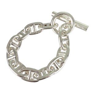HERMES Chaine d'Ancre TGM Silver Bracelet